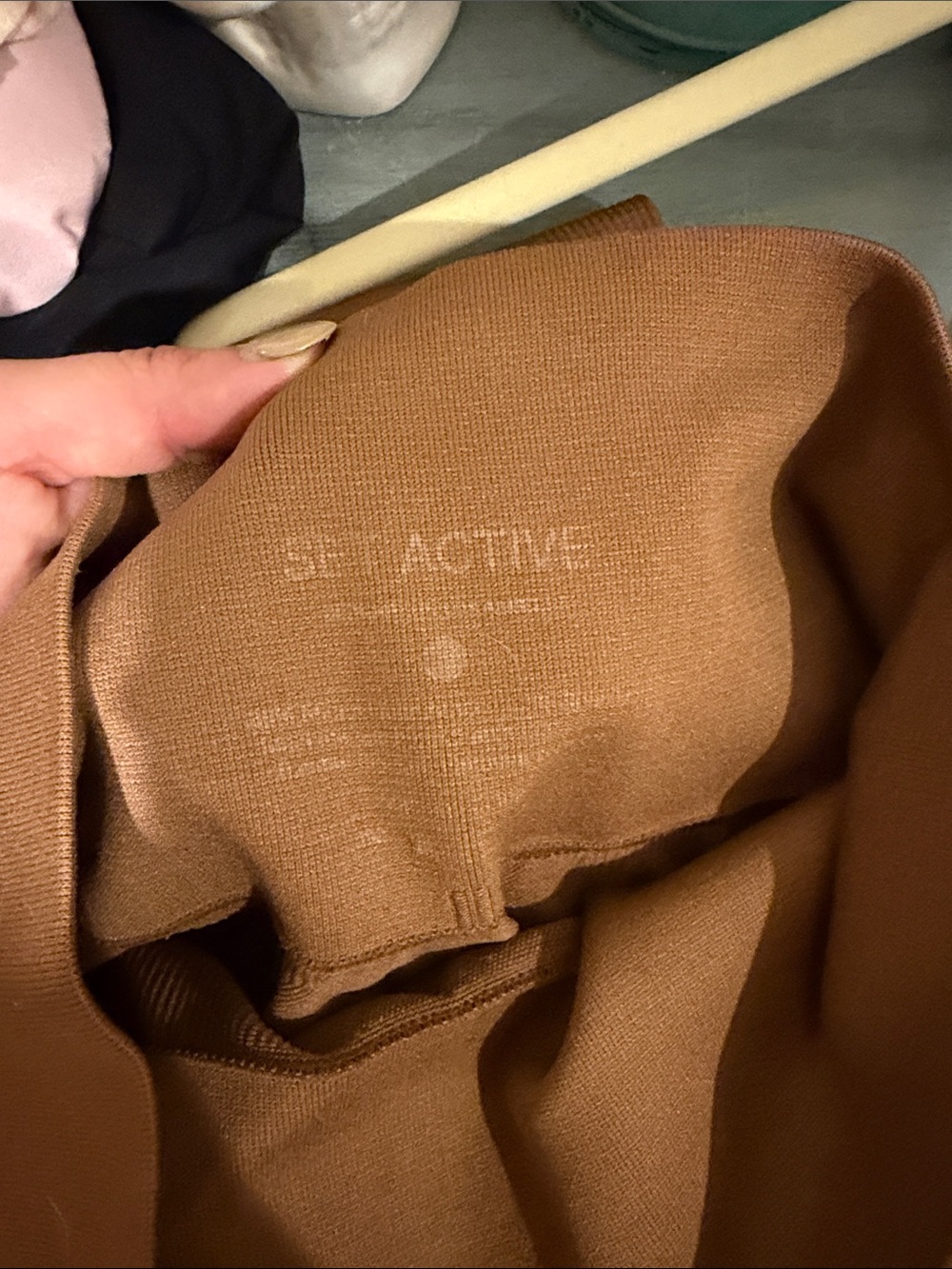 SET ACTIVE LEGGINGS BROWN - Picture 2 of 2